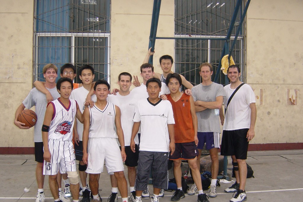 Chinese pick-up basketball