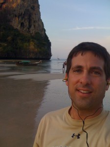 John Gunter on the beach in Thailand