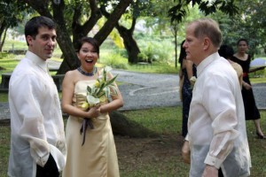 John Gunter at wedding in Manilla