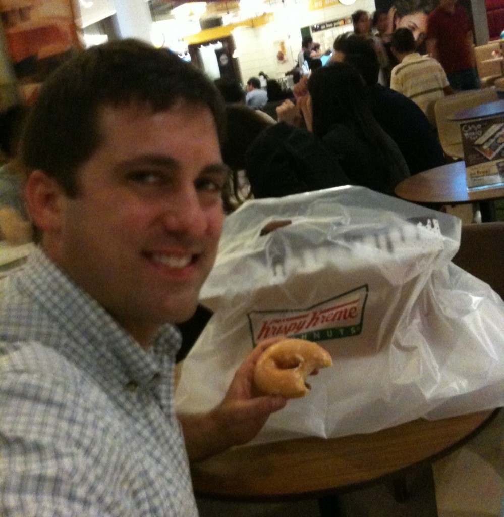 John Gunter at Krispy Kreme in Bangkok, Thailand