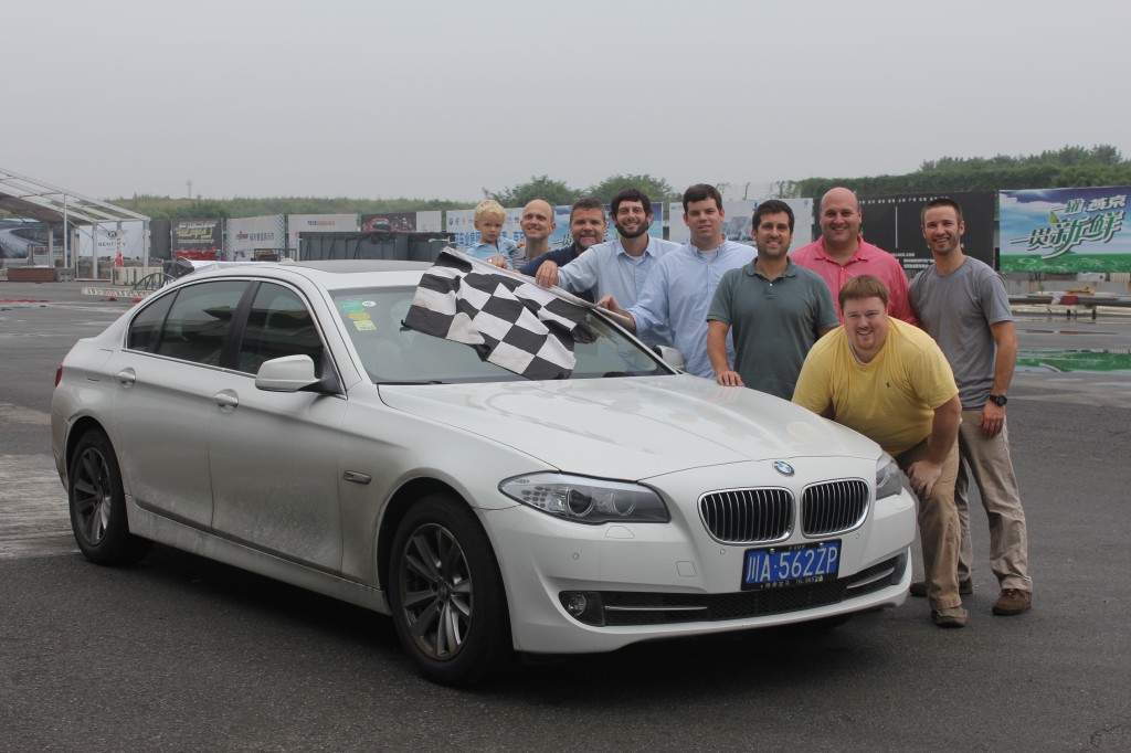 John Gunter and friends after Indy track racing