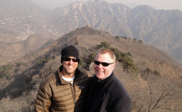 John Gunter and Rankin Wilbourne hiking