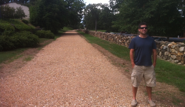 Me (with Craig Clarke) at the Sunken Road from the Battle of Fredericksburg. . . 