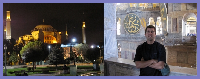 John Gunter at the Hagia Sophia in Istanbul