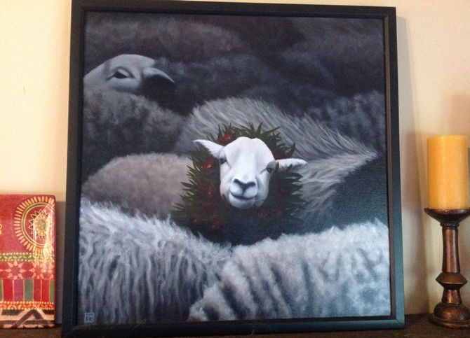 Here is Tracey Clarke's "Chosen" hanging in the owner's house.