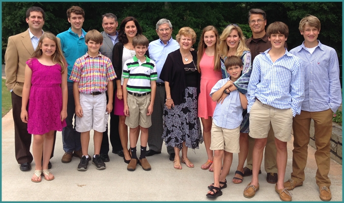 The entire Gunter family at Mother's Day 2014